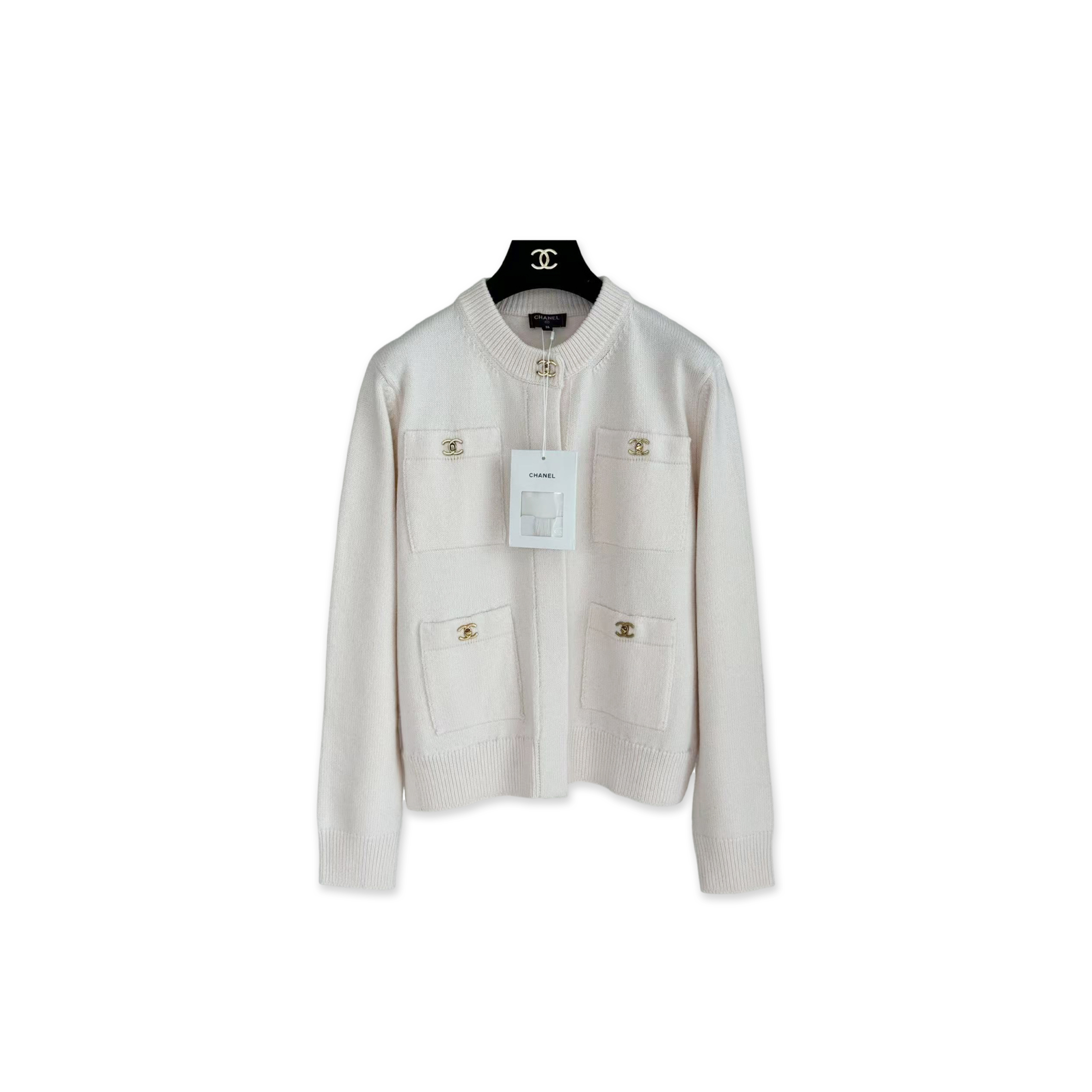 CHANEL 4-POCKET ROUND NECK CARDIGAN P83287